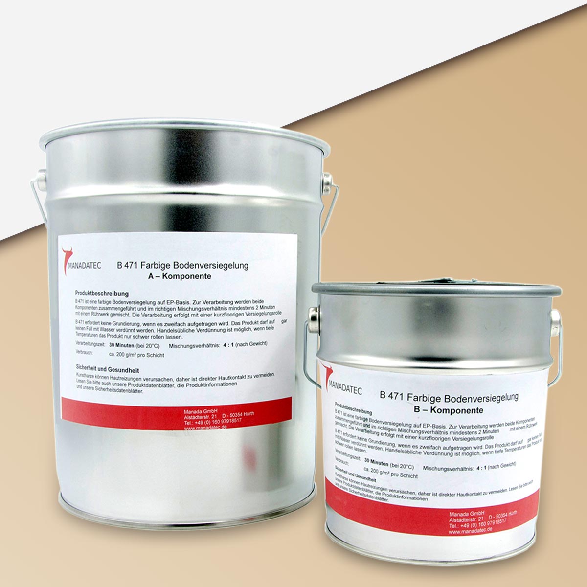 RAL-1001 Epoxidharz Bodenbeschichtung, 2K in RAL 1001 Beige