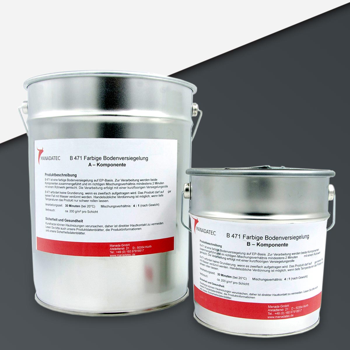 RAL-7016 Epoxidharz Bodenbeschichtung, RAL 7016 Anthrazitgrau