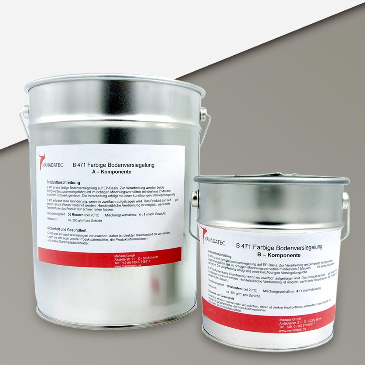 RAL-7030 Epoxidharz Bodenbeschichtung, RAL 7030 Steingrau