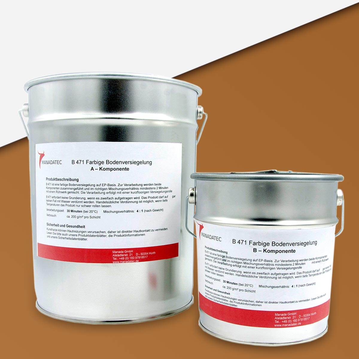 RAL-8001 Epoxidharz Bodenbeschichtung, RAL 8001 Ockerbraun