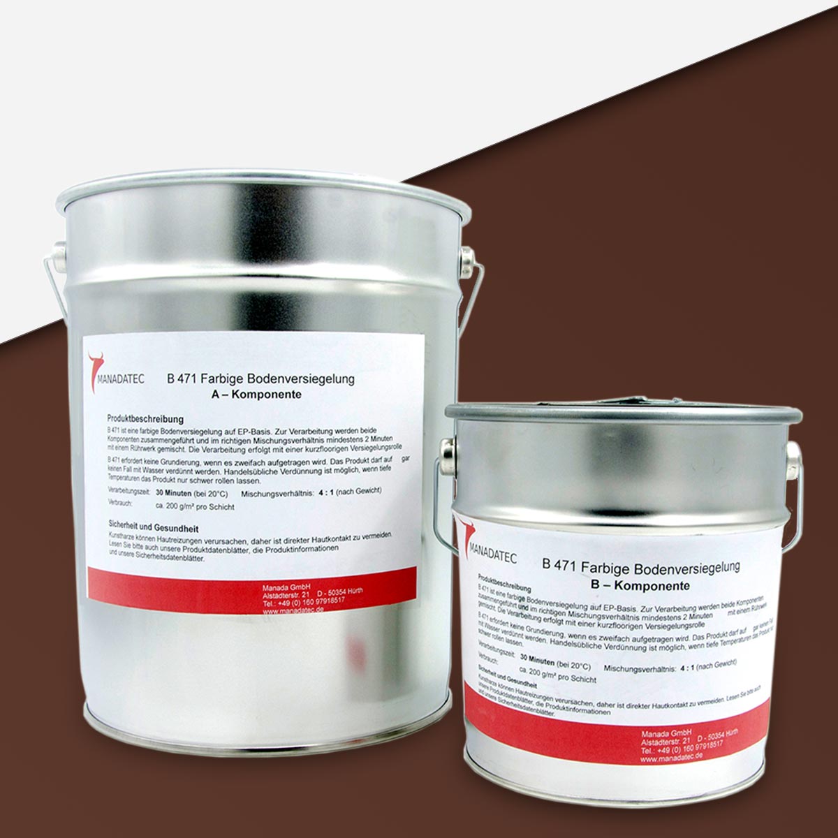 RAL-8016 Epoxidharz Bodenbeschichtung, RAL 8016 Mahagonibraun